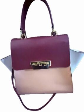 Zac Posen Eartha Iconic Mauve WhiteMatte/Purpule/Pink Leather top leather handle